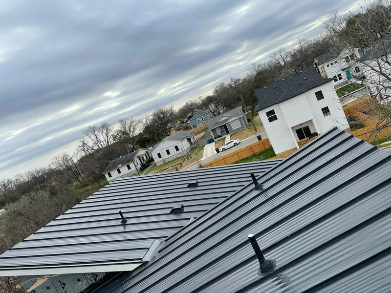 Standing seam metal roof panels with vents for Skylight Repair in South Charleston